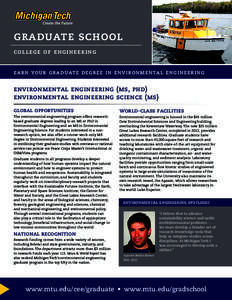 graduate school college of engineering earn your graduate degree in environmental engineering environmental engineering (ms, phd) environmental engineering science (ms)