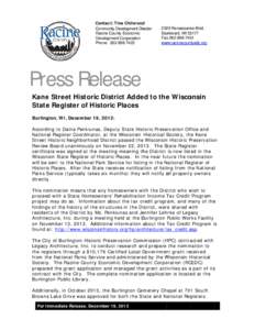 National Register of Historic Places / Historic preservation / Humanities / Burlington /  Wisconsin / Wisconsin / Cultural studies
