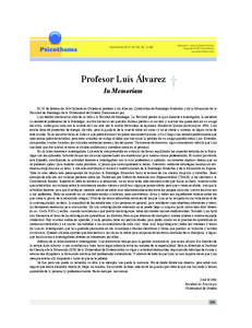 Psicothema 2014, Vol. 26, No. 2, 293  Profesor Luis Álvarez In Memoriam  ISSN[removed]CODEN PSOTEG