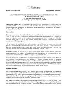 Microsoft Word - Communiqué de  presse 4T 2010-FR.doc