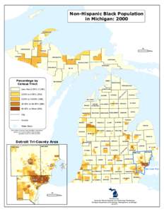 Non-Hispanic Black Population in Michigan: 2000 KEWEENAW HOUGHTON