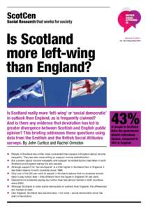 BRITISH SOCIAL ATTITUDES 28  Is Scotland