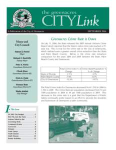 the greenacres  CITYLink A Publication of the City of Greenacres  SEPTEMBER 2006