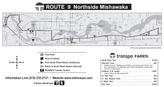 ROUTE 9 Northside Mishawaka Century Century Center Center