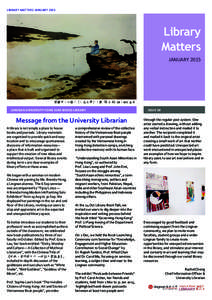 LIBRARY MATTERS JANUARYLibrary Matters JANUARY 2015