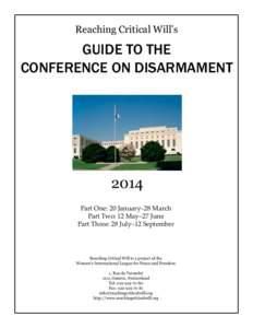 Reaching Critical Will’s  GUIDE TO THE CONFERENCE ON DISARMAMENT  2014