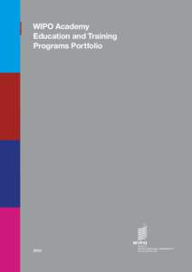 WIPO Academy Education and Training Programs Portfolio 2015