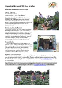 Gleaning Network UK Case studies