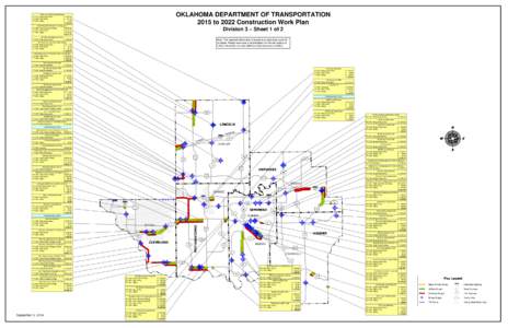 OKLAHOMA DEPARTMENT OF TRANSPORTATION 2015 to 2022 Construction Work Plan SH-99 over Sand & Unnamed Creeks FFY 2021 Bridge & Approaches $ 3,500,000