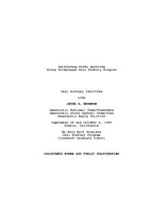 Claremont Colleges / Richard Nixon / Jerry Voorhis / Stephen Zetterberg / Oral history / Bronson / Pomona College / Claremont Graduate University / Regional Oral History Office / Southern California / Geography of California / San Gabriel Valley