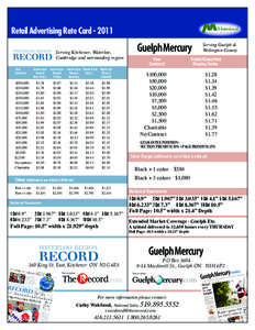 Retail Advertising Rate Card[removed]Serving Guelph & Wellington County Serving Kitchener, Waterloo, Cambridge and surrounding region