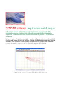 DESCAR software inquinamento dell acqua Software per valutare la dispersione degli inquinanti in acqua prodotta della condotta sottomarina. Inquinamento marino e impatto ambientale, ingegneria