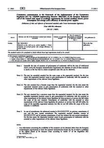 Commission communication in the framework of the implementation of the Commission Regulation (EC) Noimplementing DirectiveEC of the European Parliament and of the Council with regard to ecodesign requi