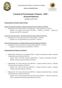 UNIVERSIDADE FEDERAL DO RIO DE JANEIRO ESCOLA POLITÉCNICA Comissão de Pós-Graduação e Pesquisa – CPGP – da Escola Politécnica (alterada em)