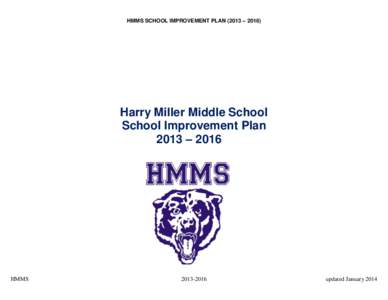 HMMS SCHOOL IMPROVEMENT PLAN (2013 – [removed]Harry Miller Middle School School Improvement Plan 2013 – 2016