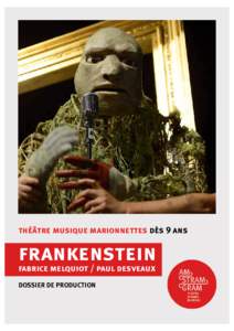 théâtre musique marionnettes dès 9 ans  frankenstein fabrice melquiot / paul desveaux DOSSIER DE PRODUCTION