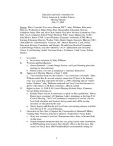 Nevada / Paiute people / Washoe people / Yerington Paiute Tribe of the Yerington Colony and Campbell Ranch / Shoshone people / University of Nevada /  Las Vegas / Native Americans in the United States / Western United States / Great Basin tribes / Native American tribes in California