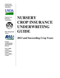 United States Department of Agriculture Federal Crop Insurance