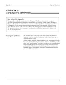 Abnormal psychology / Pervasive developmental disorders / Neurological disorders / Special education / Childhood psychiatric disorders / Asperger syndrome / Hans Asperger / Social Stories / Theory of mind / Health / Autism / Psychiatry