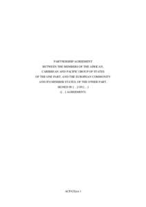 African /  Caribbean and Pacific Group of States / Non-state actor / Treaties of the European Union / ACP–EU Joint Parliamentary Assembly / Cotonou Agreement / International trade / International relations / International economics