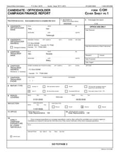 Texas Ethics Commission  P.O. Box[removed]Austin, Texas[removed]