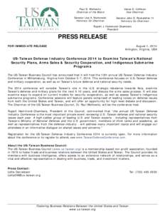 US-Taiwan Business Council Press Release