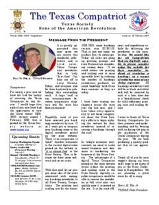 The Texas Compatriot ® Texas Society Sons of the American Revolution
