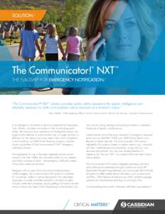 Solution/  The Communicator! NXT ®  ™