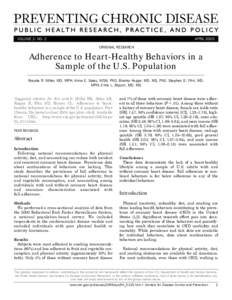 Cardiovascular disease / Physical Activity Guidelines for Americans / Angina pectoris / Healthy diet / Canadian health claims / Framingham Risk Score / Health / Diets / Medicine