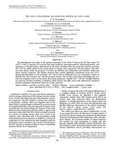THE ASTROPHYSICAL JOURNAL, 537 : 927È935, 2000 July[removed]The American Astronomical Society. All rights reserved. Printed in U.S.A.