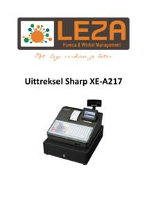 Uittreksel Sharp XE-A217  Uittreksel Sharp XE-A217 Algemeen  1) Datum/tijd instellen