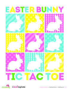 EASTER BUNNY  TIC TAC TOE Designed exclusively for IHeartNapTime.net by Chickabug.com ©2014  