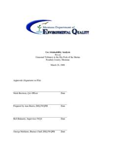 Dam / Tributary / Water quality / Geography of the United States / Water pollution / Missouri River