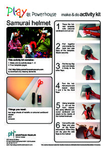 make & do activity kit  Samurai helmet 1