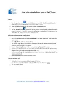 How to Download eBooks onto an iPad/iPhone  To Start   