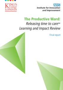 Final Report: The Productive Ward - Releasing time to care™ | HQC