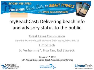 myBeachCast: Delivering beach info and advisory status to the public