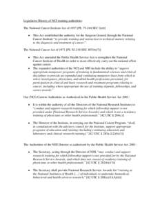 National Cancer Institute / War on Cancer / Robert Yarchoan / NIH Intramural Research Program / Medicine / Cancer organizations / National Institutes of Health