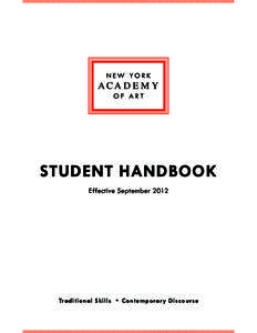 Student HANDBOOK Effective September 2012 Traditional Skills  +