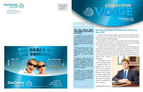 cooperative  VOICE Summer 2011 Newsletter Duo County Telephone Cooperative