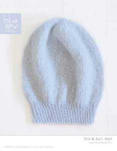 TM  Si l k & Su r i Ha t Alpaca Silk and Brushed Suri a FREE knitting pattern by blue sky alpacas