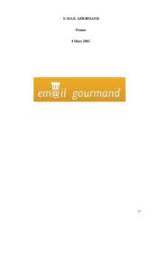 E-MAIL GOURMAND France 4 Mars