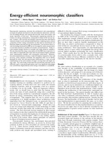 Artificial neural networks / Statistical classification / Electrical engineering / Neuroscience / Computational neuroscience / MNIST database / Support vector machine / Neuromorphic engineering / TrueNorth / SyNAPSE / Neuron / Synaptic weight