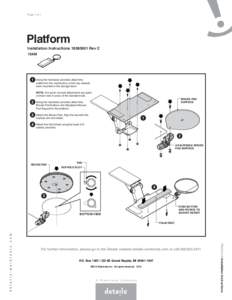 Page 1 of 1  Platform Installation InstructionsRev C 19AM