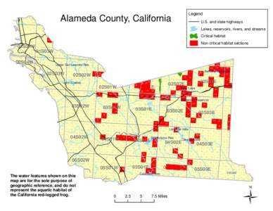 Lake Del Valle / Calaveras / Lake / San Leandro /  California / Water / Fauna of the United States / El Camino Viejo / San Francisco Bay / Geography of California / California Red-legged Frog / Rana