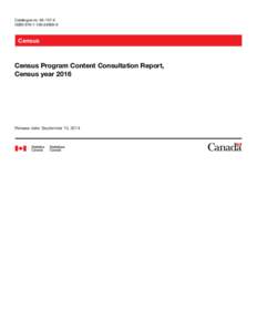 Demography / Survey methodology / Censuses / Genealogy / Statistics Canada / Affordable housing / Canada 2011 Census / Open Data in Canada / Statistics / Government / Demographics of Canada