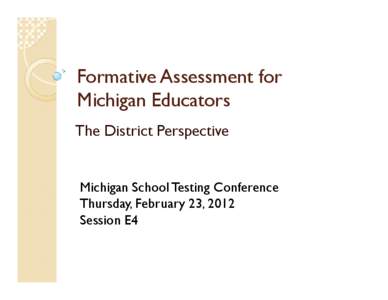 Evaluation / Formative assessment / E-learning / Standards-based education / Education / Educational psychology / Evaluation methods