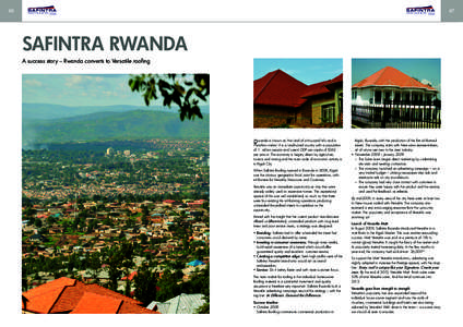 SAFINTRA RWANDA A success story – Rwanda converts to Versatile roofing