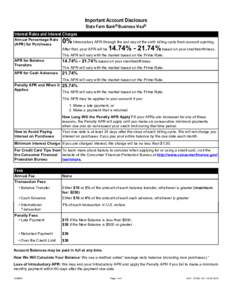 Important Account Disclosure State Farm Bank® Business Visa® Interest Rates and Interest Charges Annual Percentage Rate (APR) for Purchases