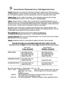 Instructions for Plattsmouth Soccer Club Registration Forms